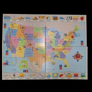 Where in The USA Carmen Sandiego Replacement Game Board 1990s Nostalgia Map